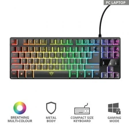 Trust GXT 833 Thado Teclado Gaming TKL Compacto Negro/Plata